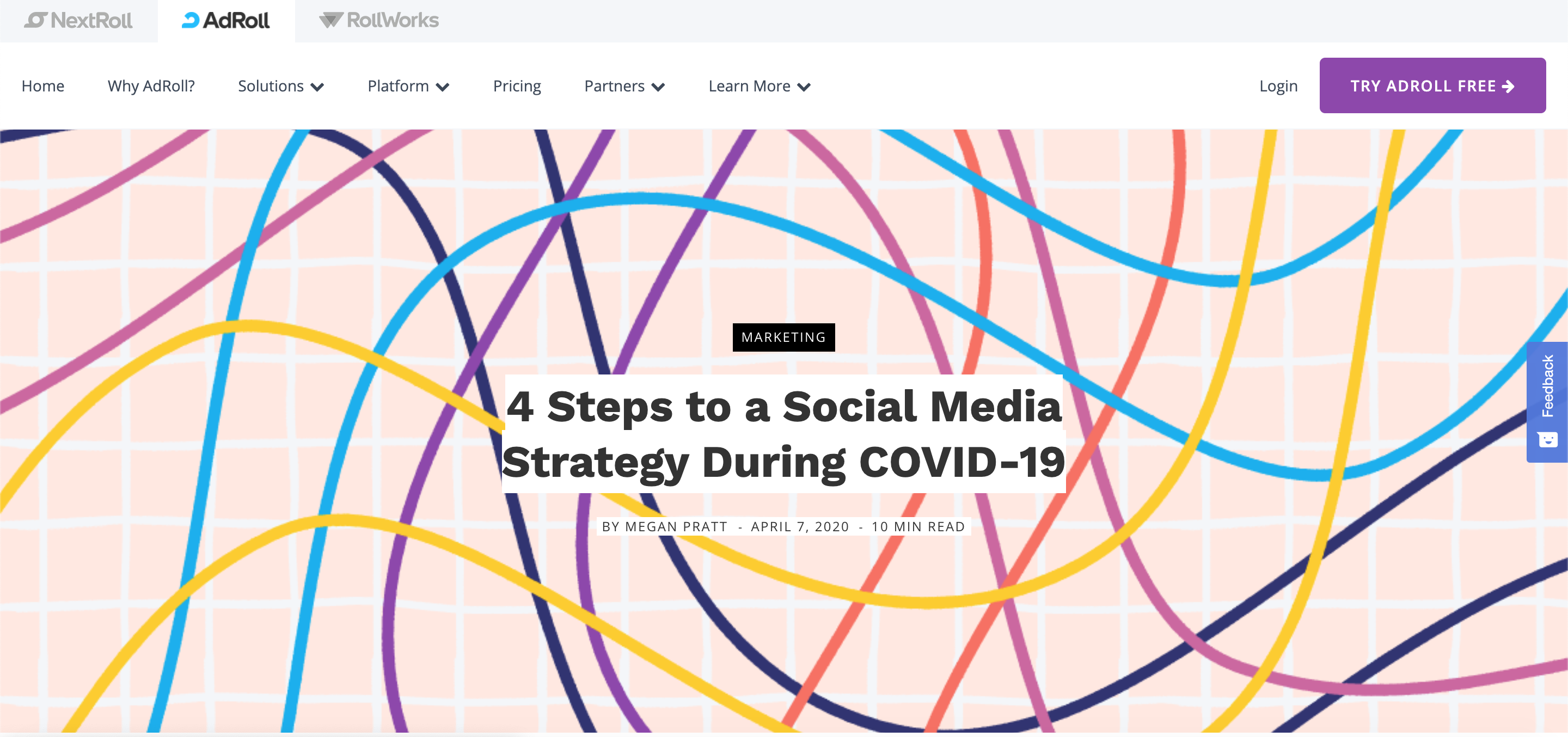 4 Steps to a Social Media Strategy During COVID-19 by AdRoll
