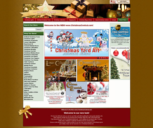 The online home for Dave's Christmas Store, www.ChristmasCentral.com, was in 