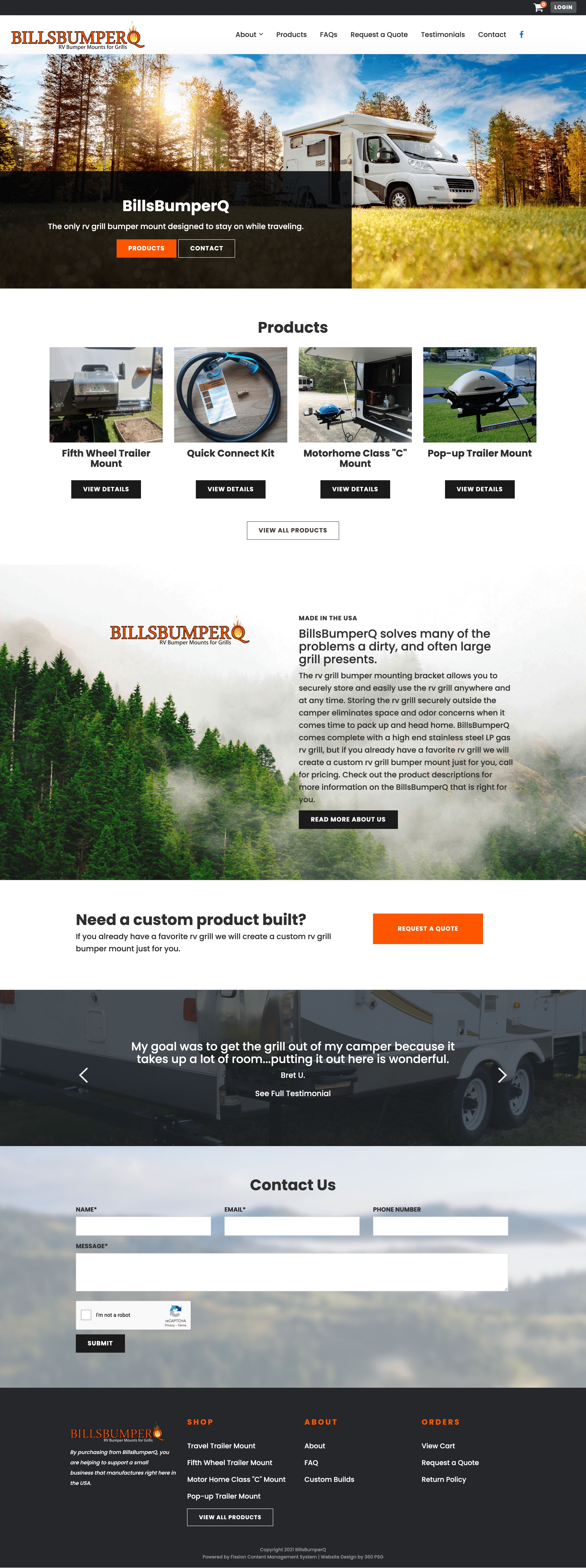 BillsBumperQ Website - Desktop
