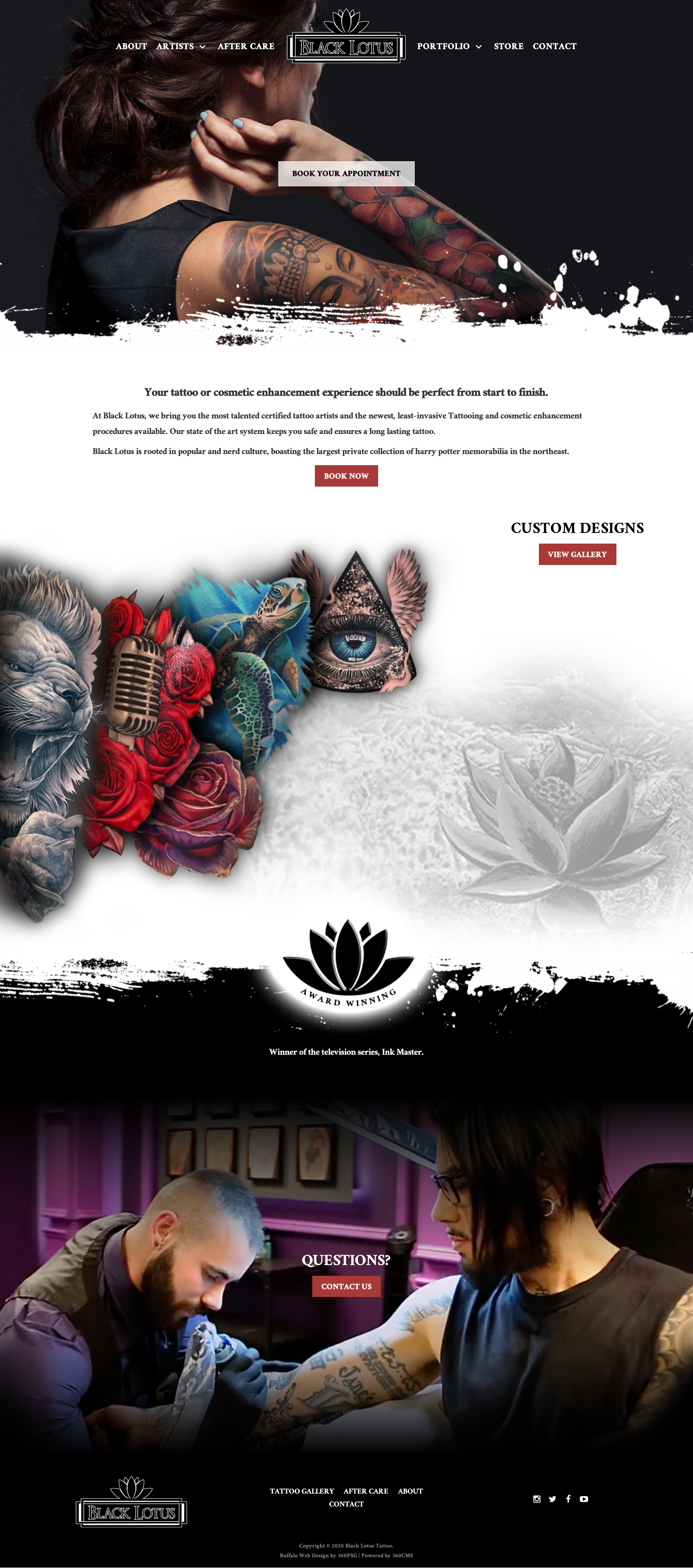 Black Lotus Collective Website - Desktop