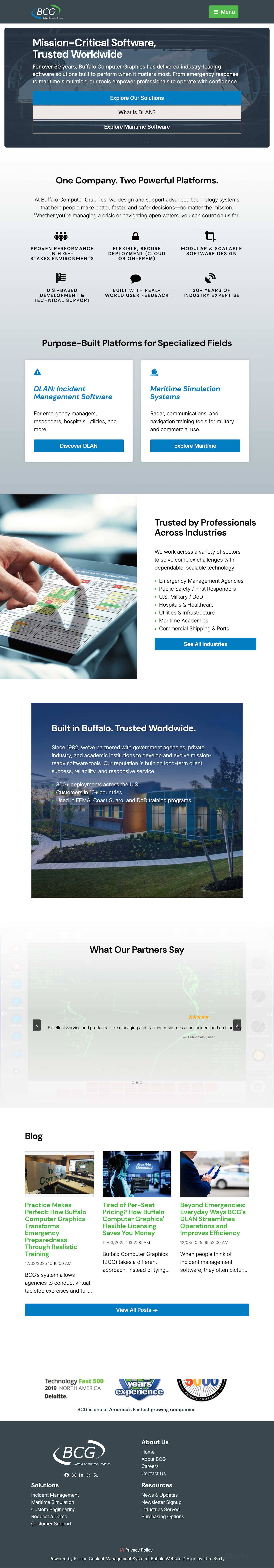 Buffalo Computer Graphics Website - Mobile