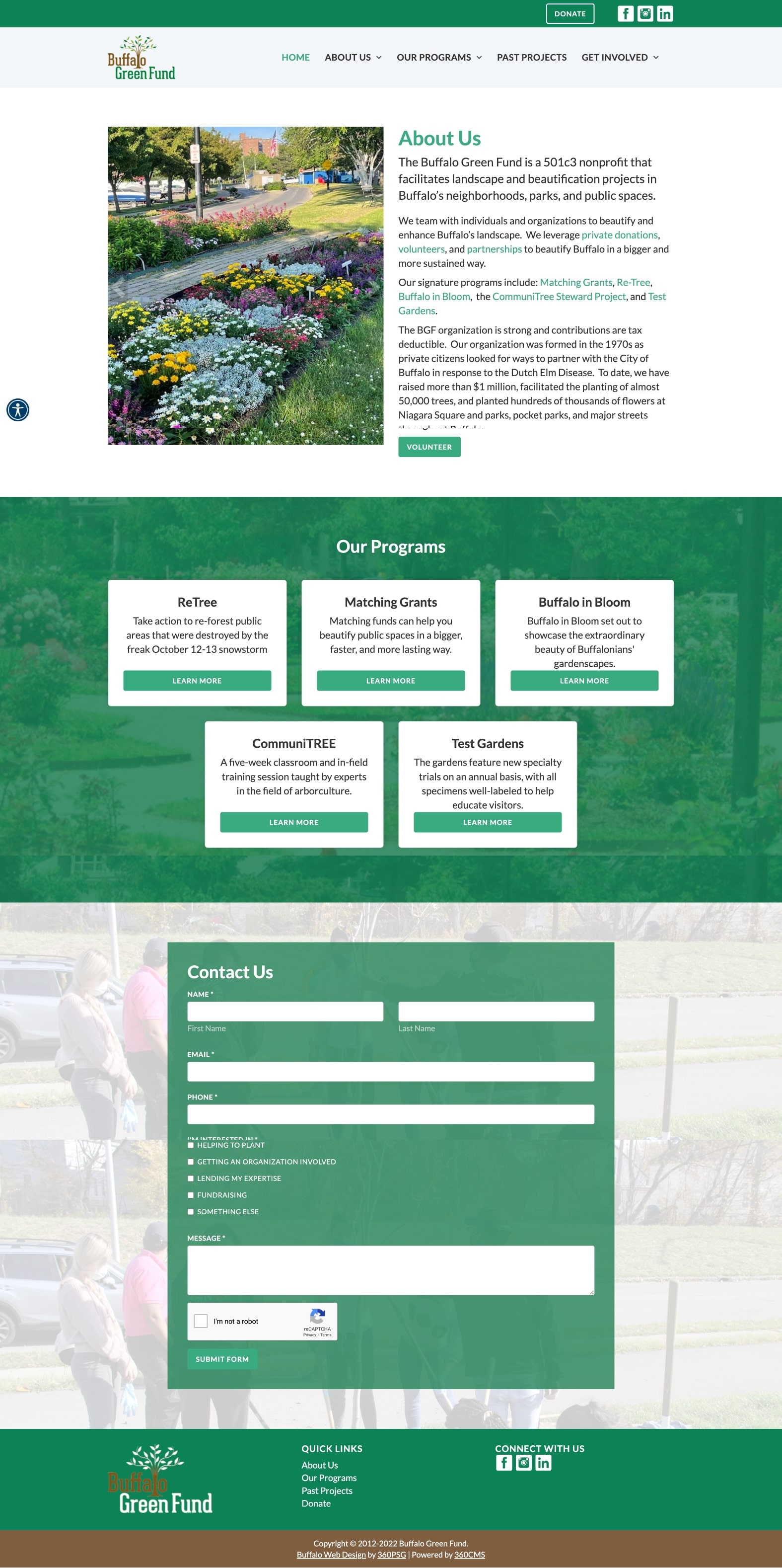 Buffalo Green Fund Website - Desktop