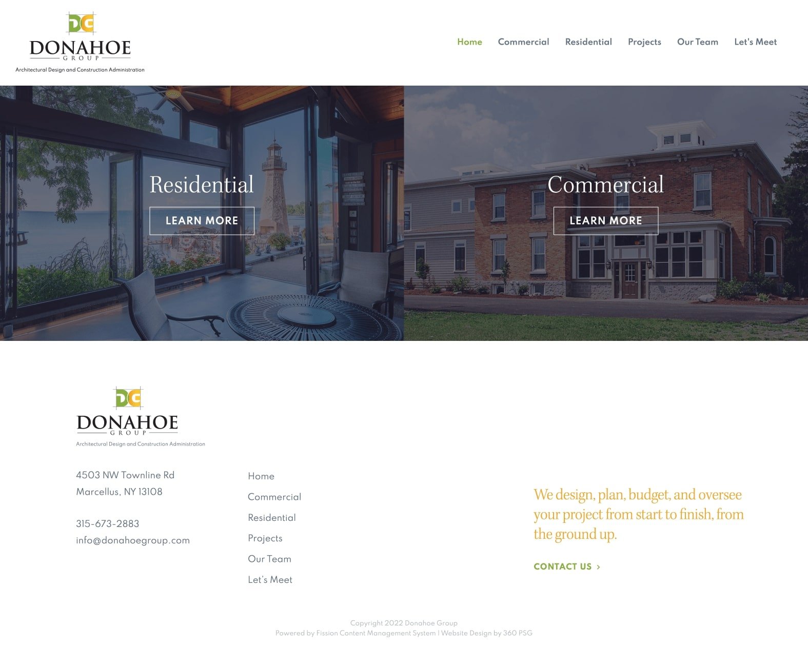 Donahoe Group Website - Desktop
