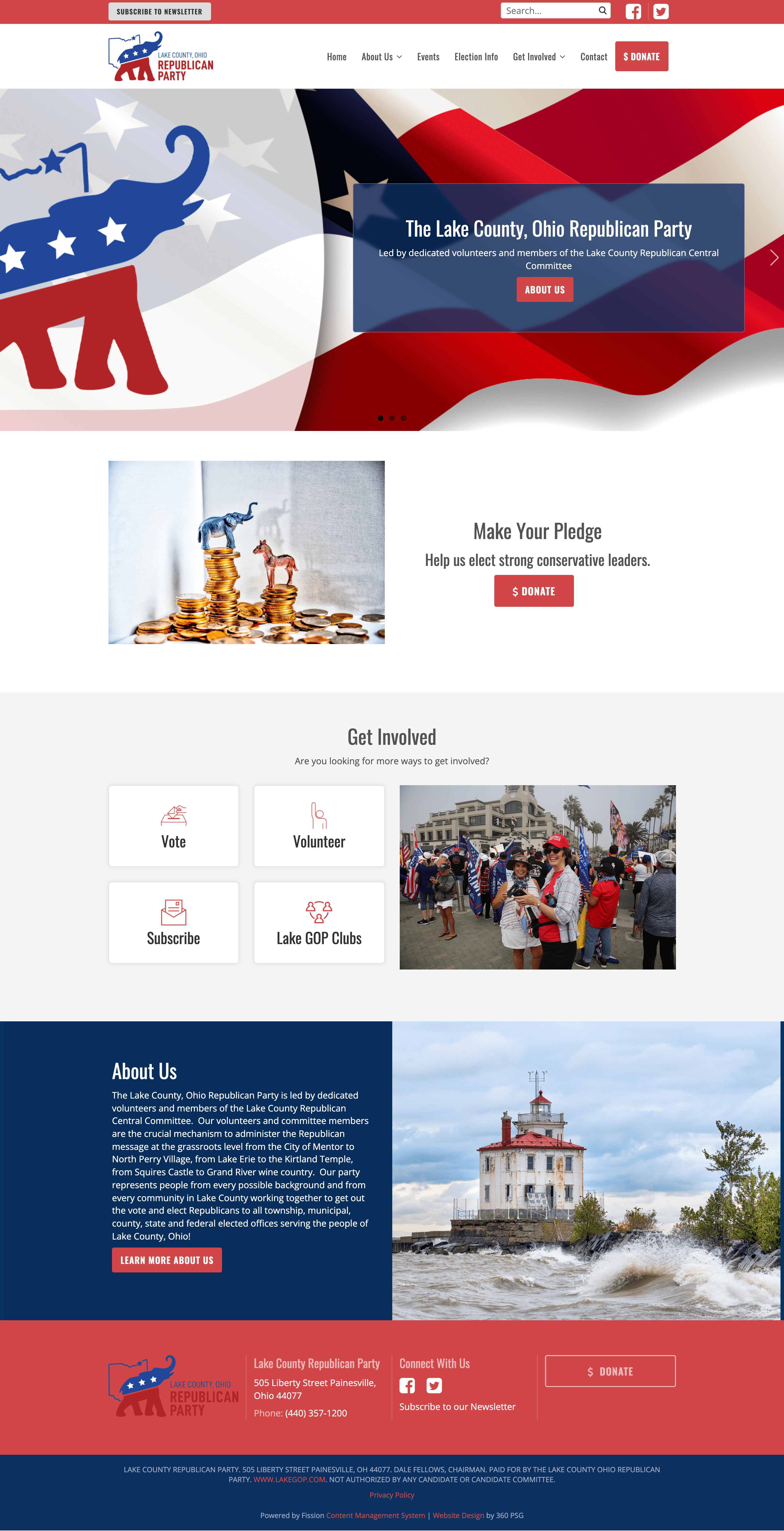The Lake County, Ohio Republican Party Website - Desktop
