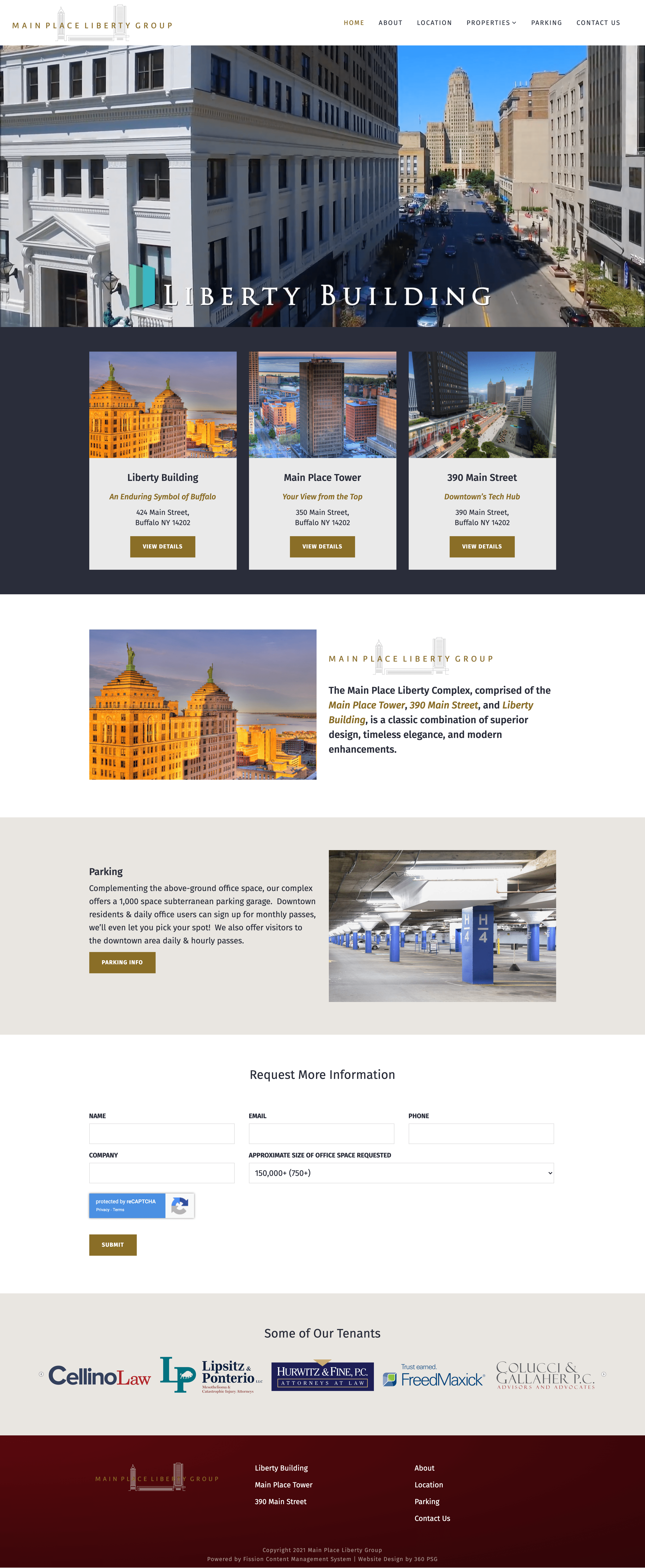Main Place Liberty Group Website - Desktop