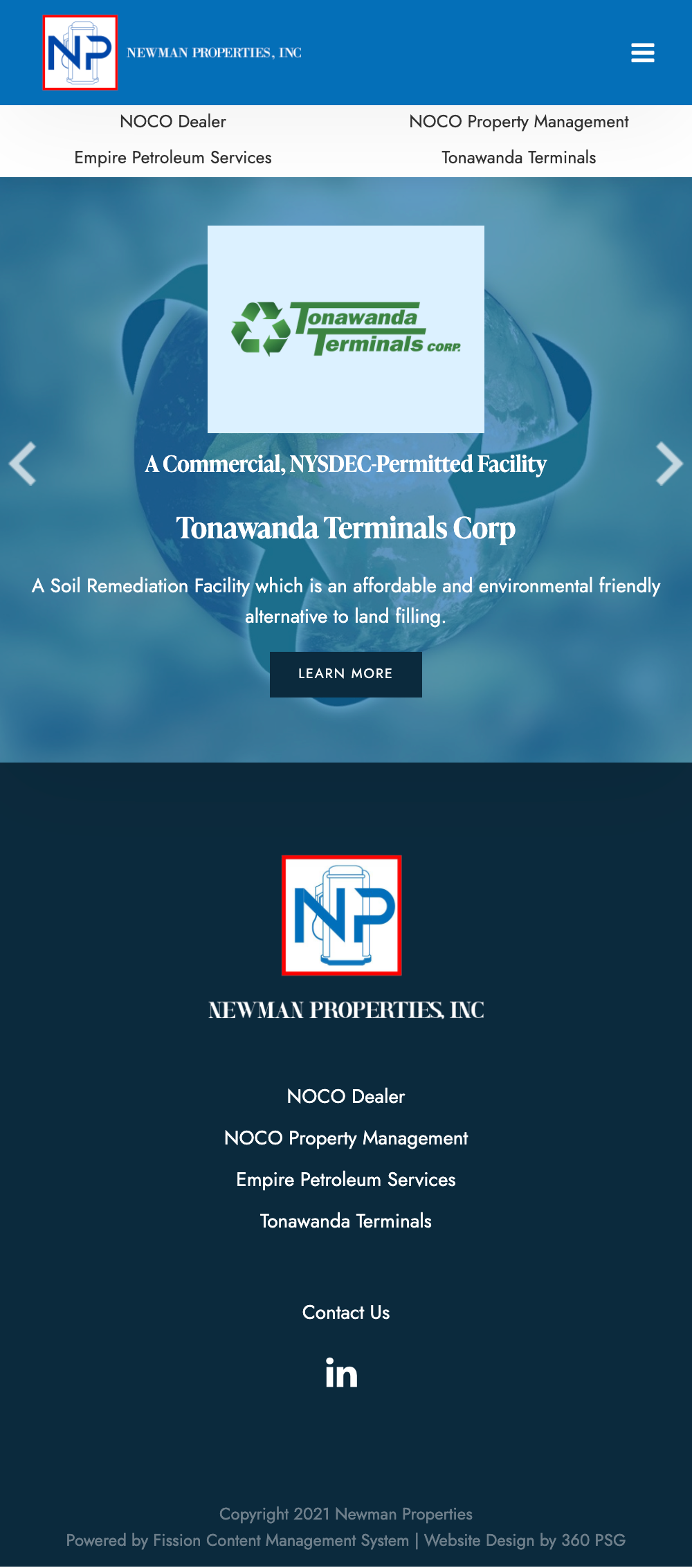 Newman Properties Website - Mobile