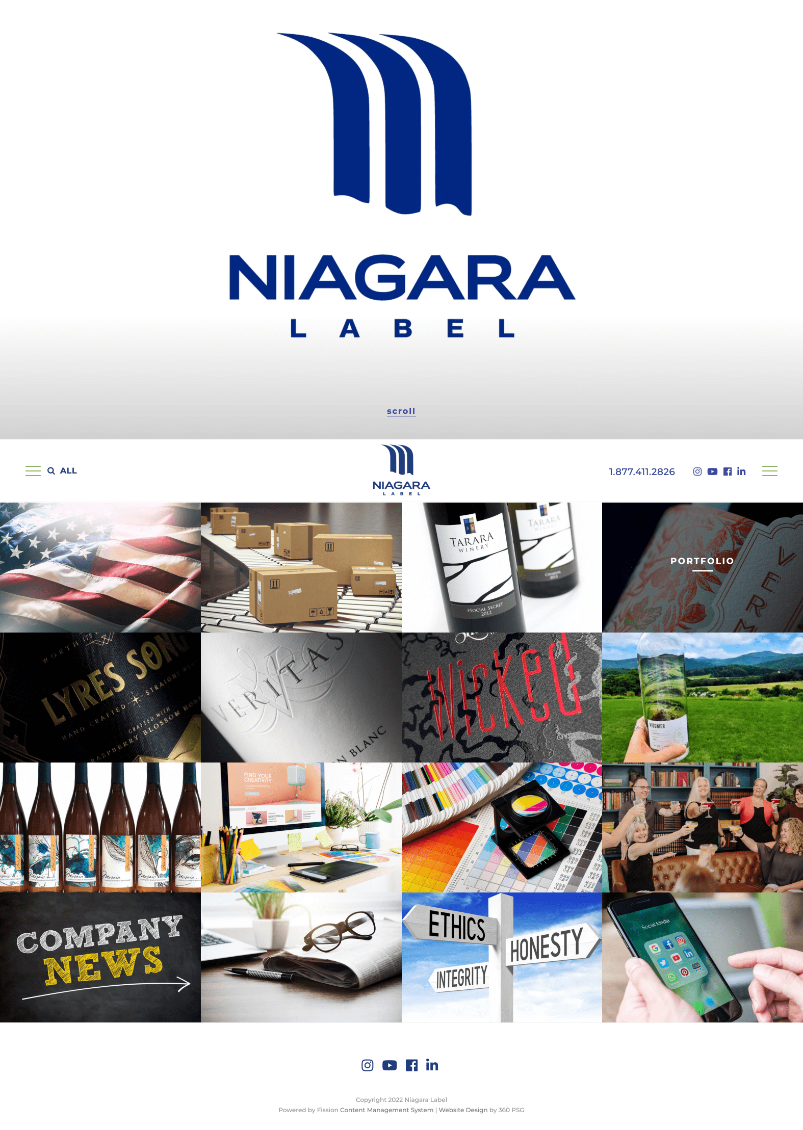 Niagara Label Website - Desktop