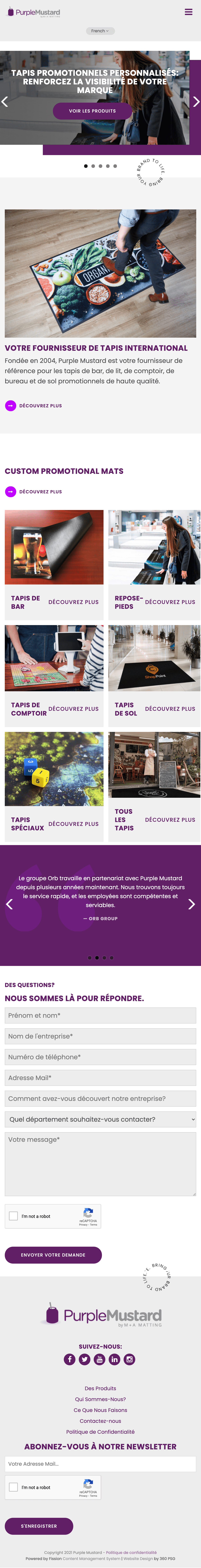 Purple Mustard (French Site) - Mobile