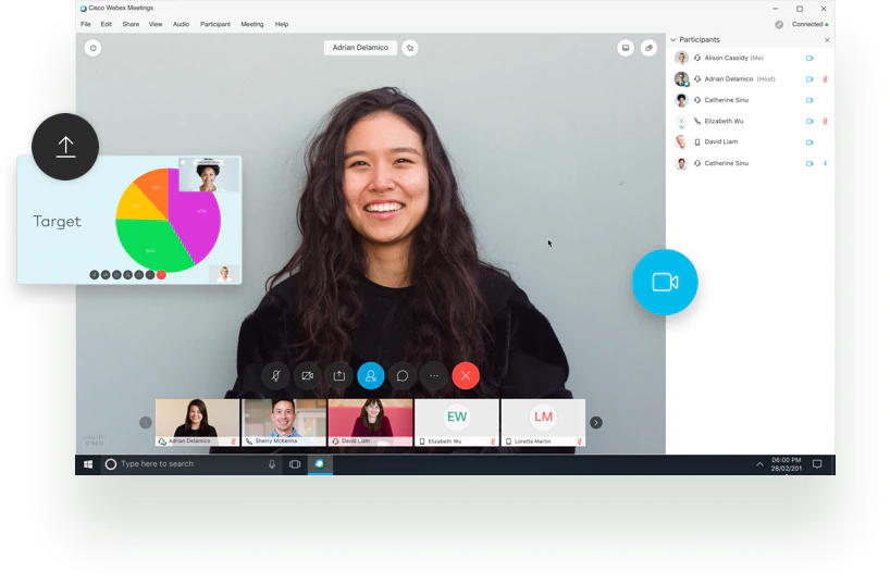 WebEx Video Conference Interface