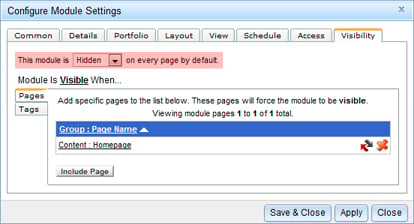 Fission CMS Module Visibility