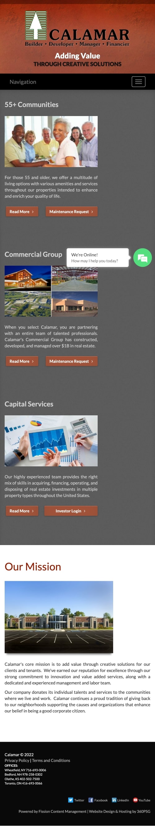 Calamar Website Website - Mobile