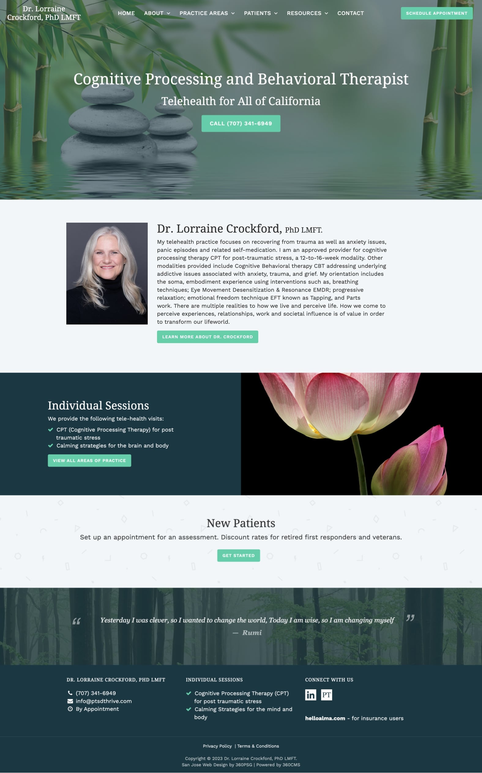 Dr. Lorraine Crockford Website - Desktop