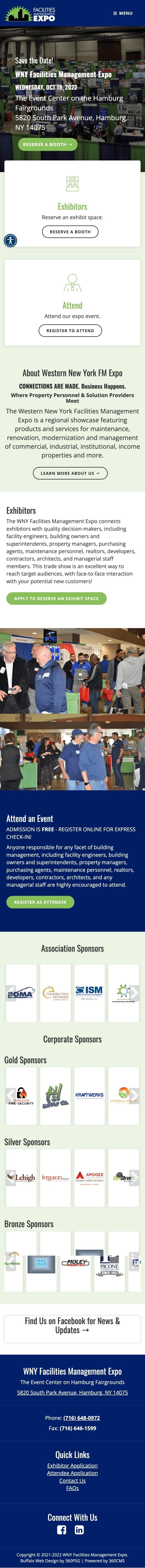 WNY Facilities Management Expo Website - Mobile