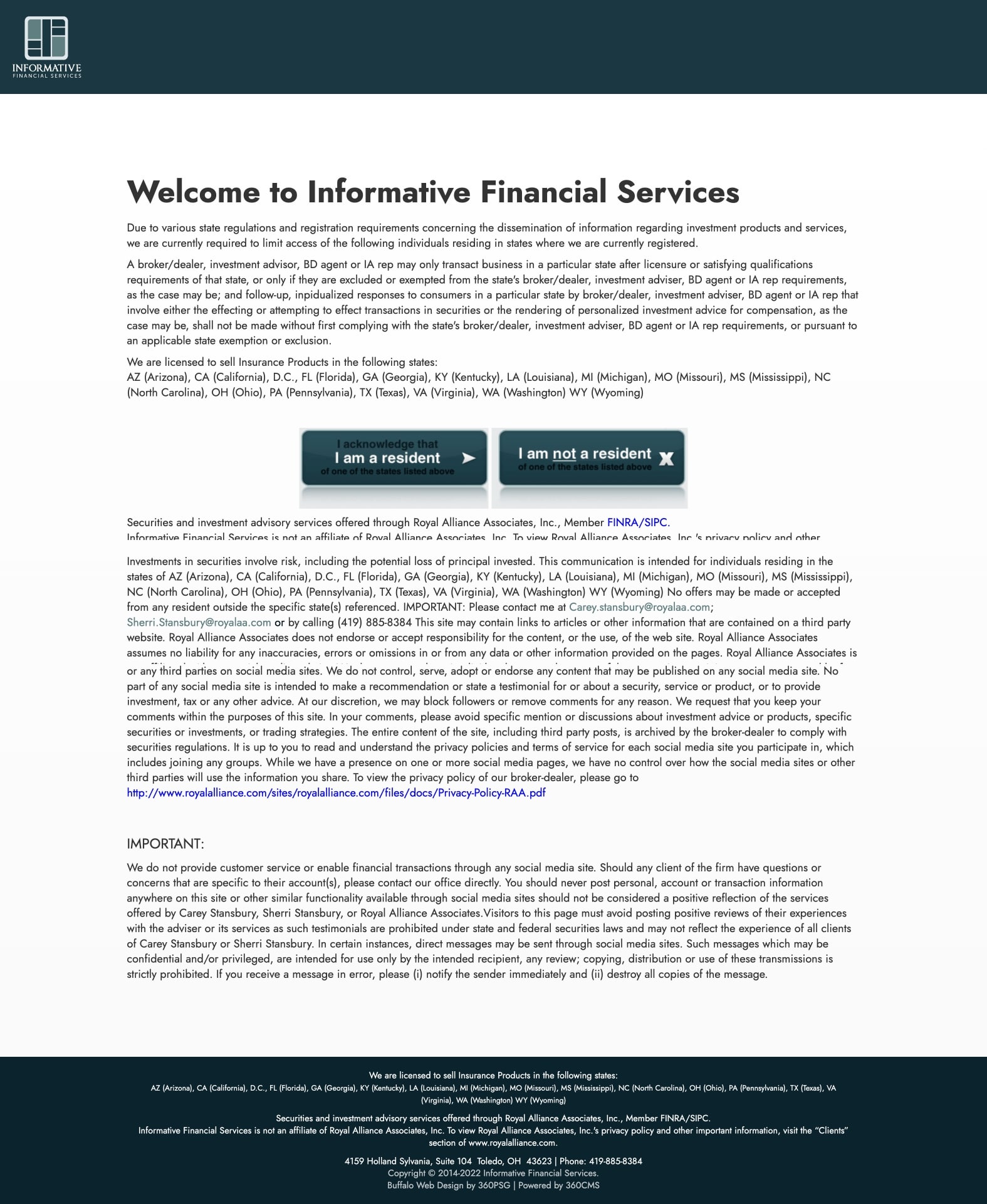 Informative Financial Services Website - Desktop