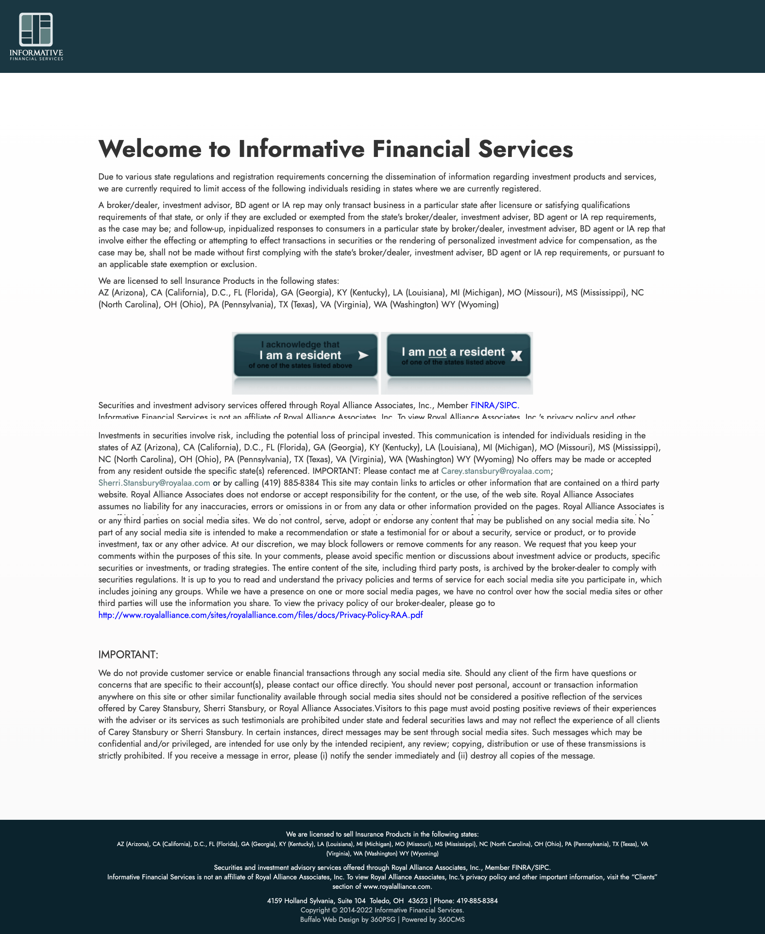 Informative Financial Services Website - Desktop