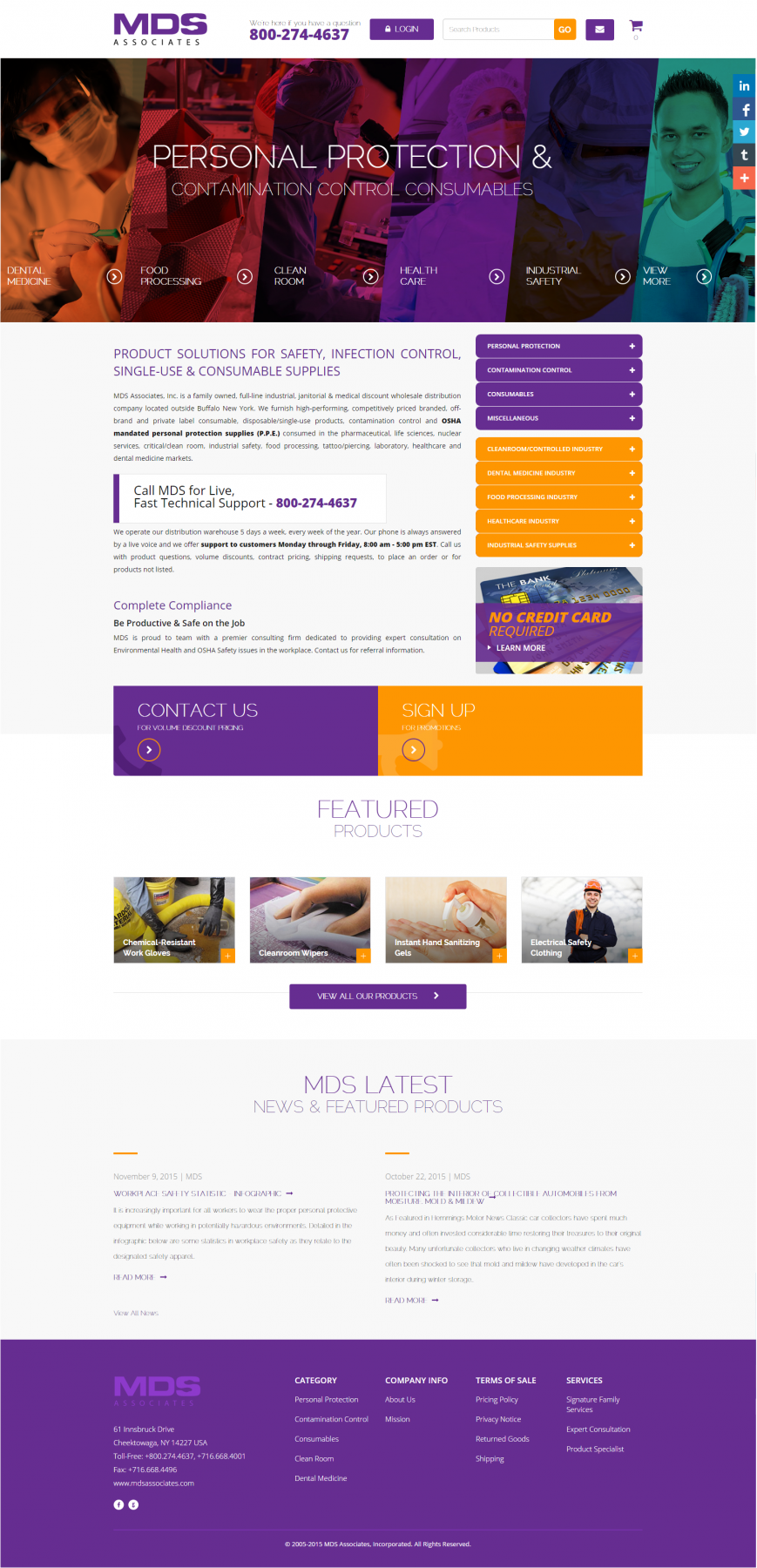 MDS Associates Website - Desktop