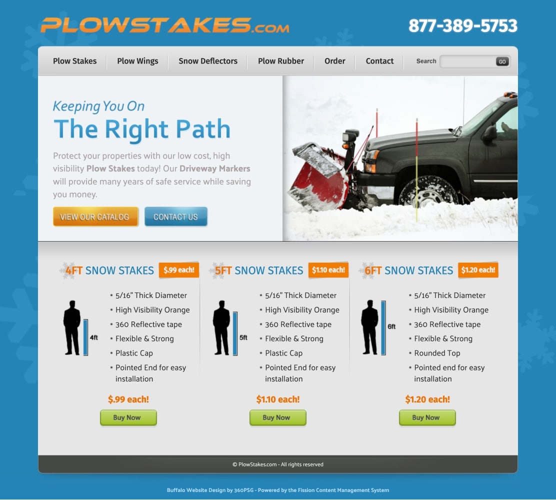 PlowStakes.com Website - Desktop