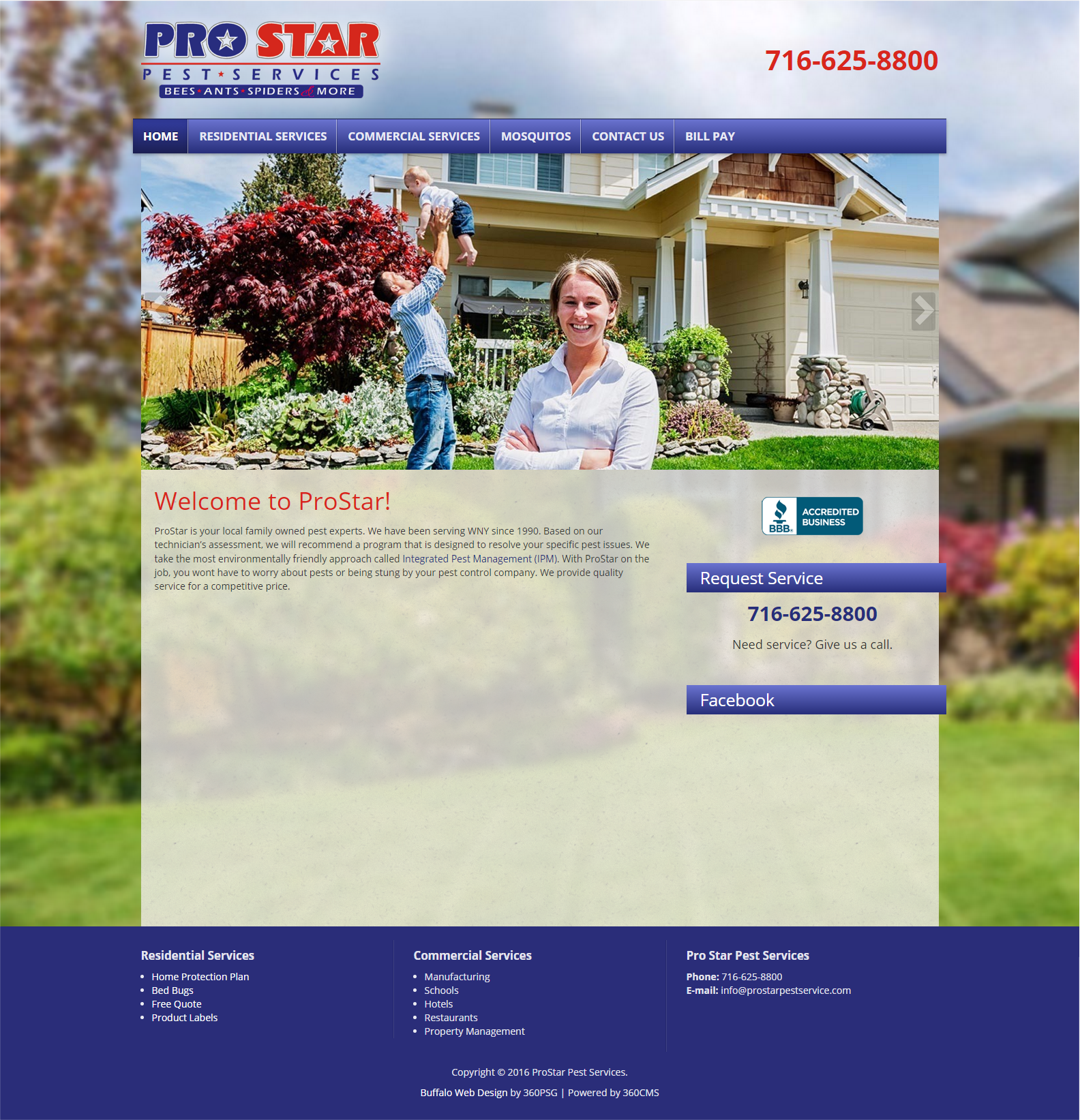 ProStar Pest Services Website - Desktop